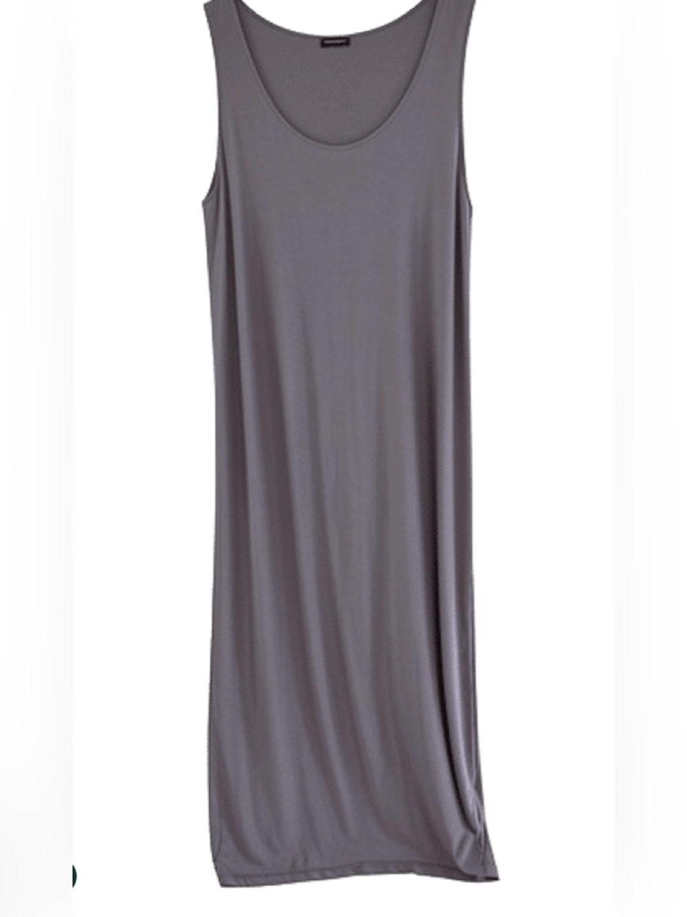 Eileen Fisher Gray Stretch Knit Long Maxi Tank Dress